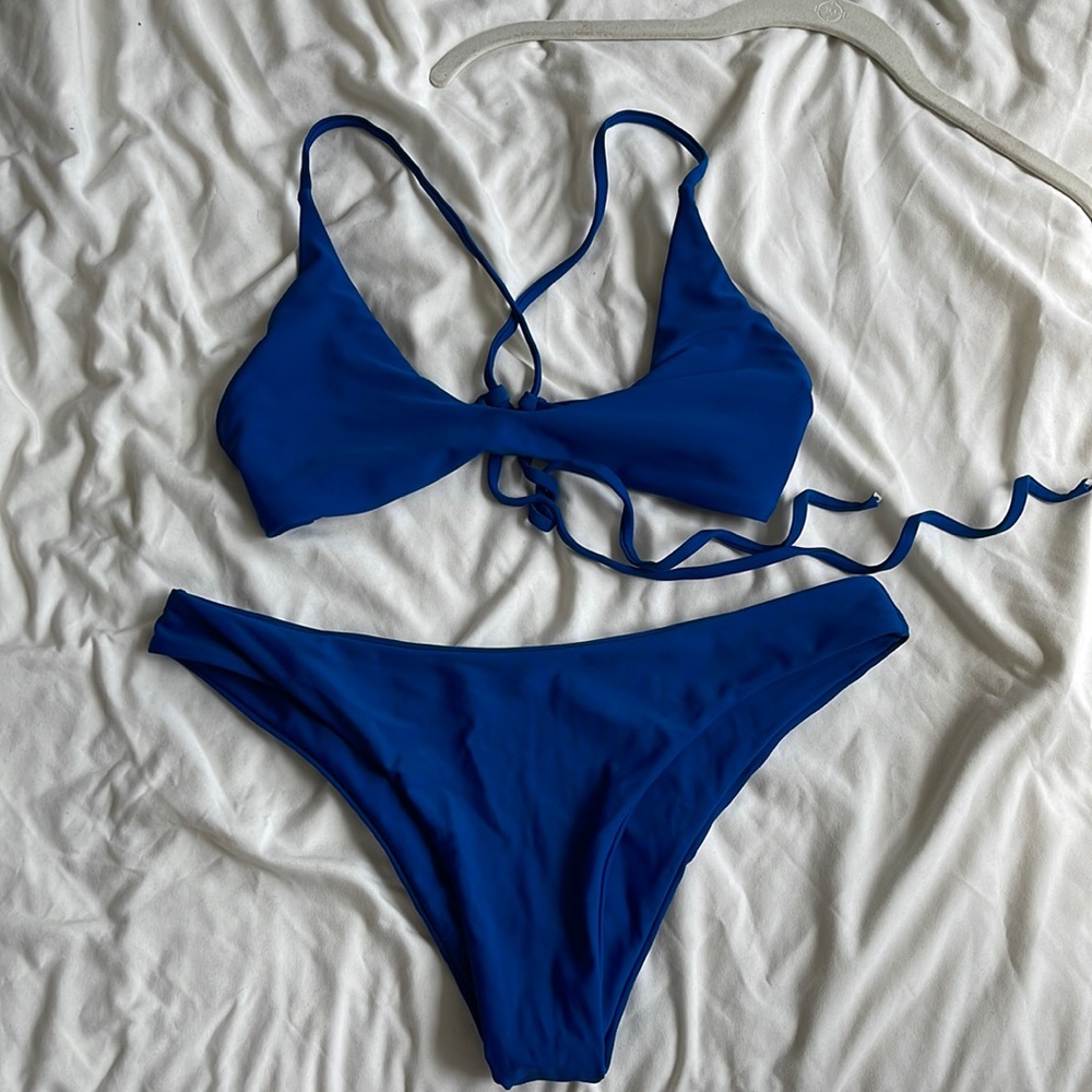 Strappy Blue Bikini